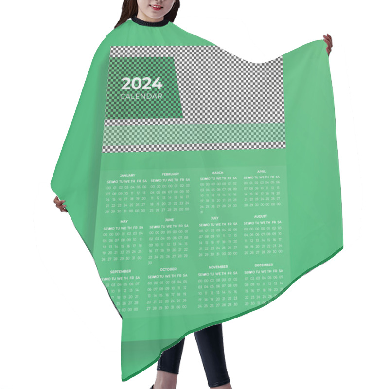 Personality  Unique Calendar Design Template Hair Cutting Cape