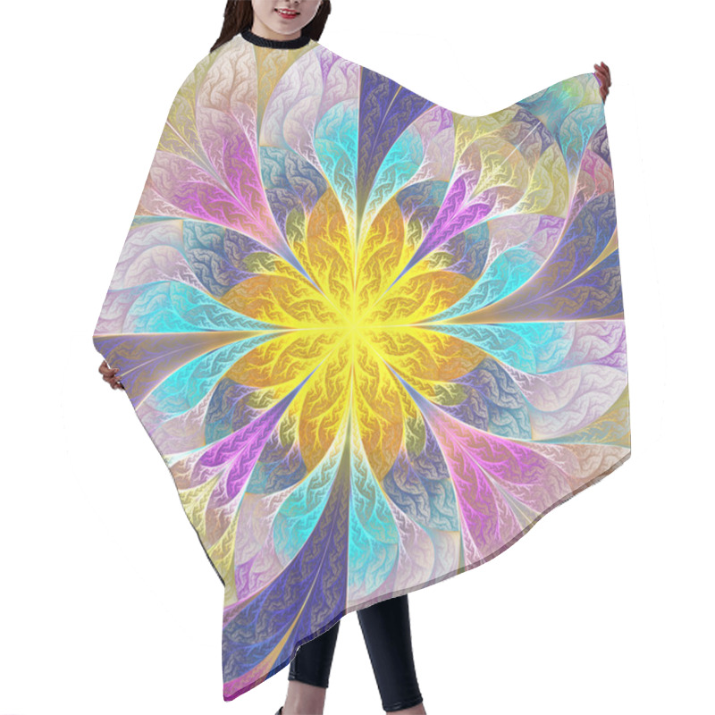 Personality  Beautiful Fractal Flower. Element Of Design. Artwork For Creativ Hair Cutting Cape