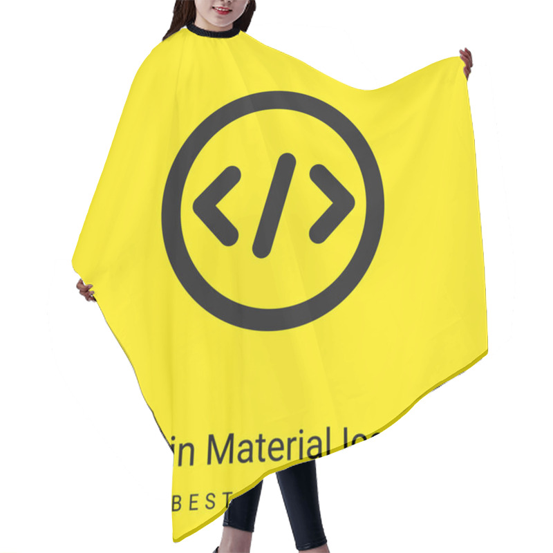 Personality  Bracket Minimal Bright Yellow Material Icon Hair Cutting Cape