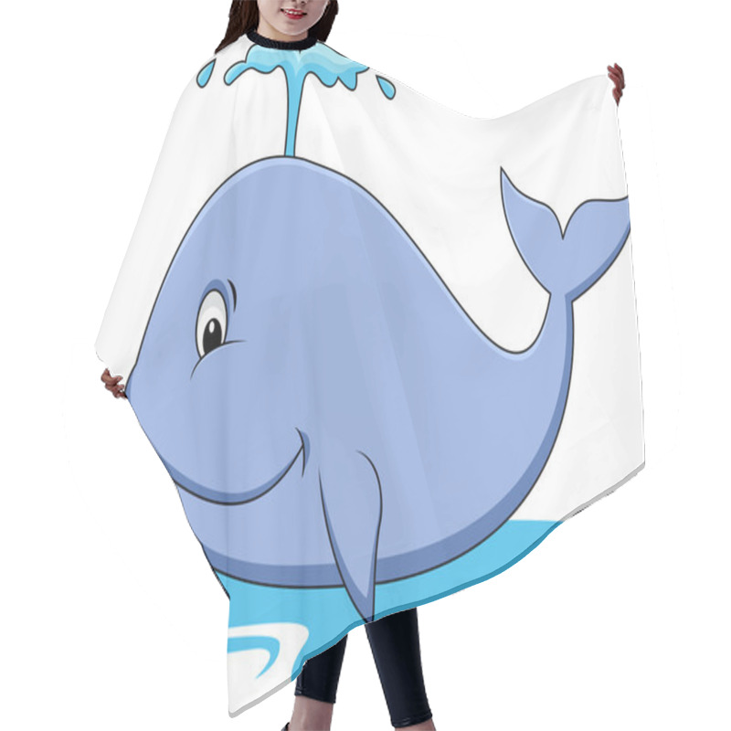 Personality  Whale Cartoon Hair Cutting Cape