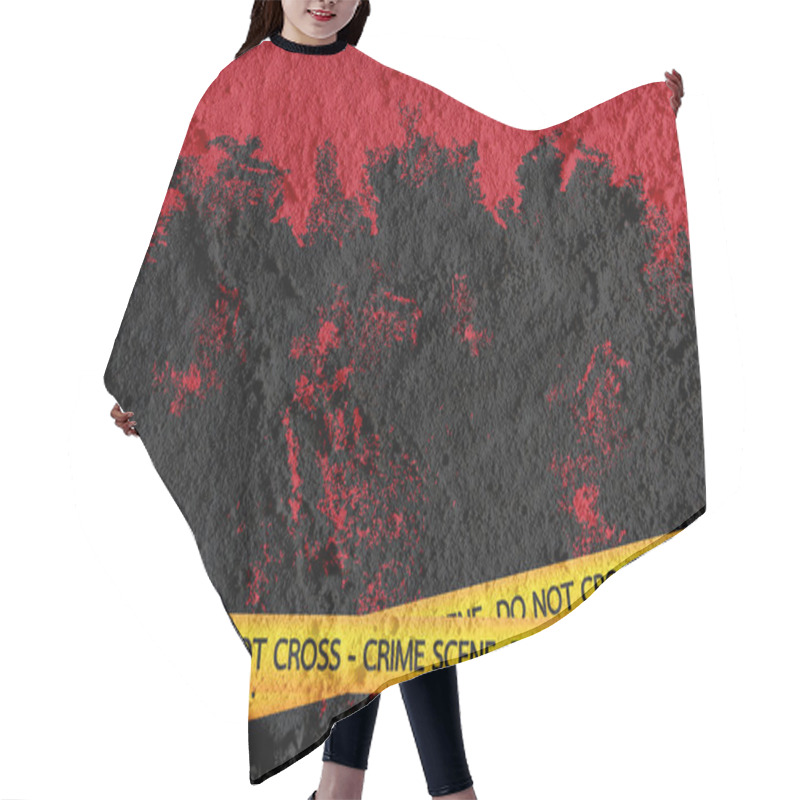 Personality  Crime Scene Danger Tapes Illustration On Wall Texture Background Hair Cutting Cape