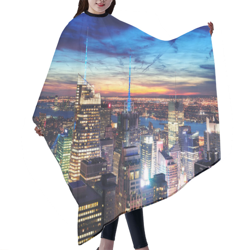 Personality  New York City Skyline Hair Cutting Cape