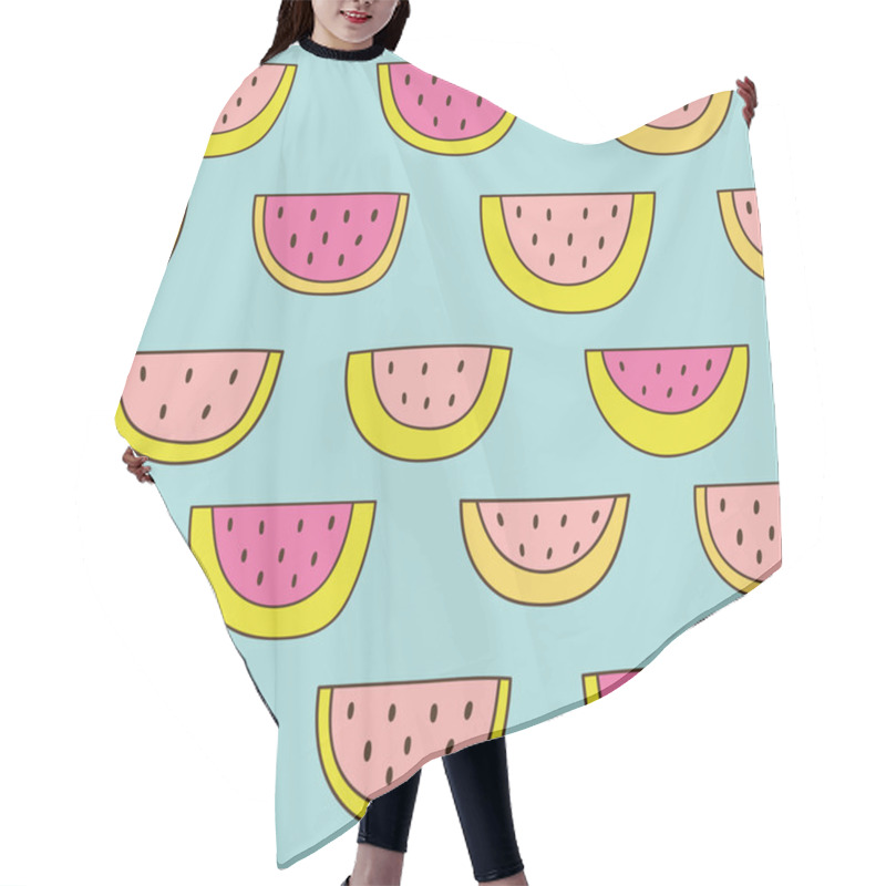 Personality  Pattern With Watermelon Cloves Hair Cutting Cape