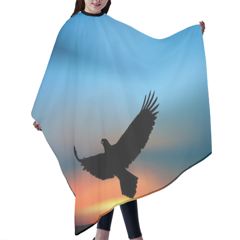 Personality  Flying Eagle In The Sunset Hair Cutting Cape