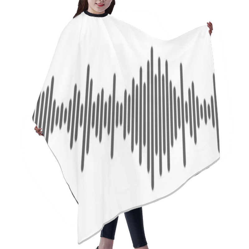 Personality  Voice Message Icon. Audio Wave Illustration. Mobile Chat Concept In Vector Flat Style. Hair Cutting Cape