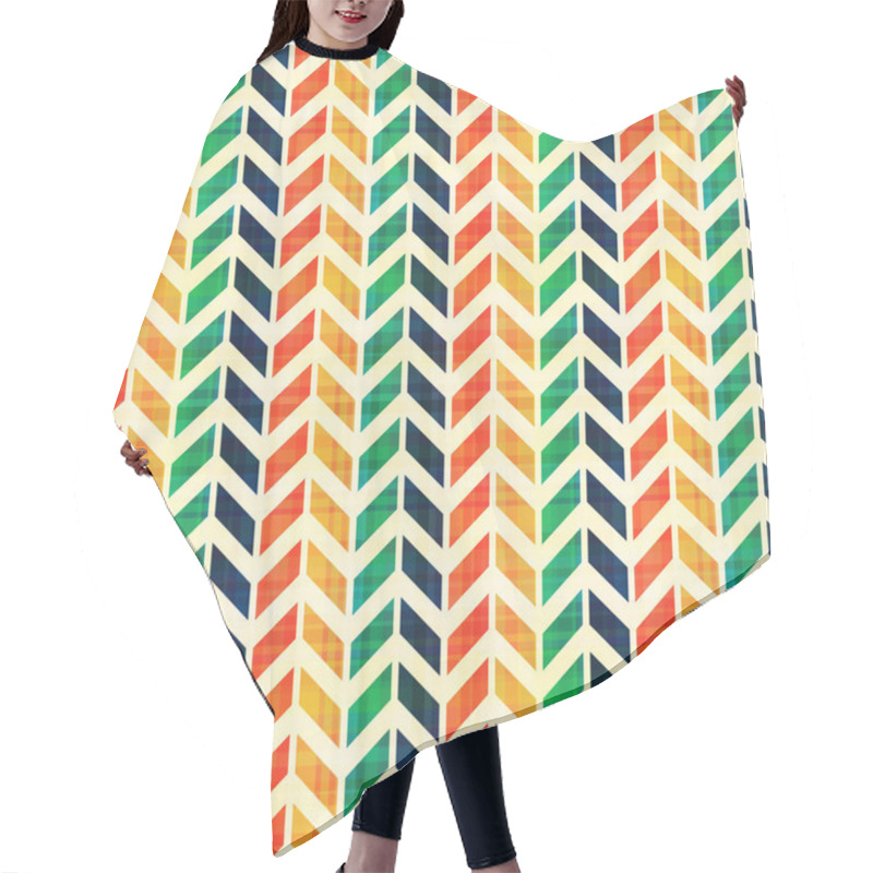 Personality  Seamless Geometric Herringbone Pattern Hair Cutting Cape