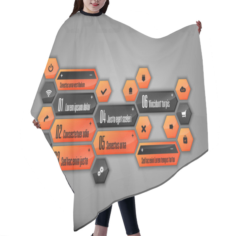 Personality  Hexagon Design Hair Cutting Cape