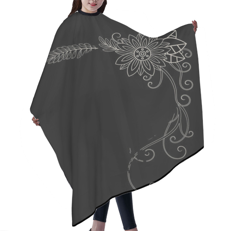 Personality  Floral Mandala Pattern Hair Cutting Cape