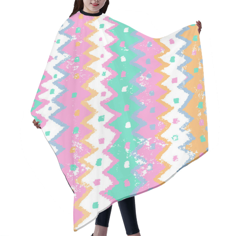 Personality  Shabby Zig Zag Seamless Pattern Hair Cutting Cape