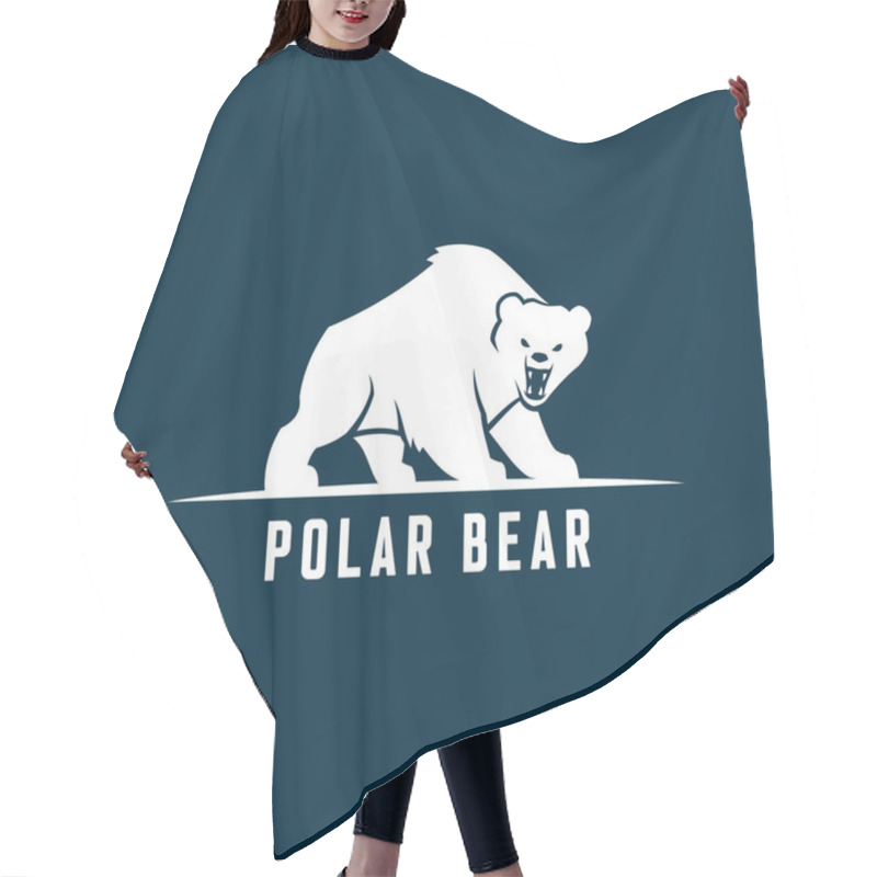 Personality  Bear Silhouette. Polar Bear Cut Out Icon. Hair Cutting Cape