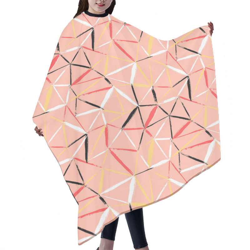 Personality  Hand Painted Geometric Pattern Hair Cutting Cape