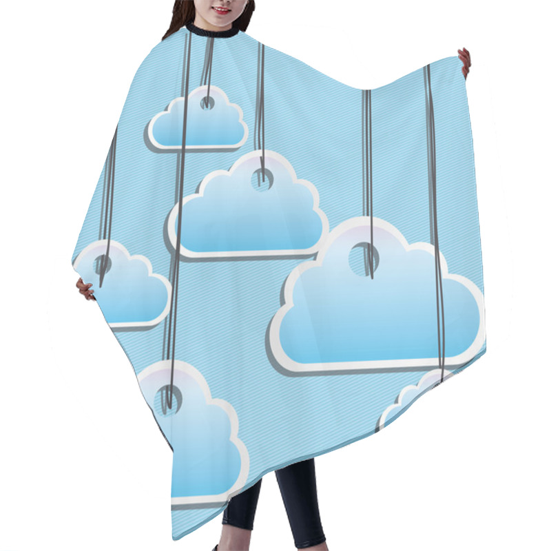 Personality  Clouds Design Hair Cutting Cape