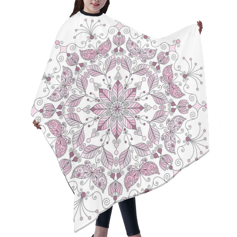 Personality  Pastel Round Pattern Hair Cutting Cape