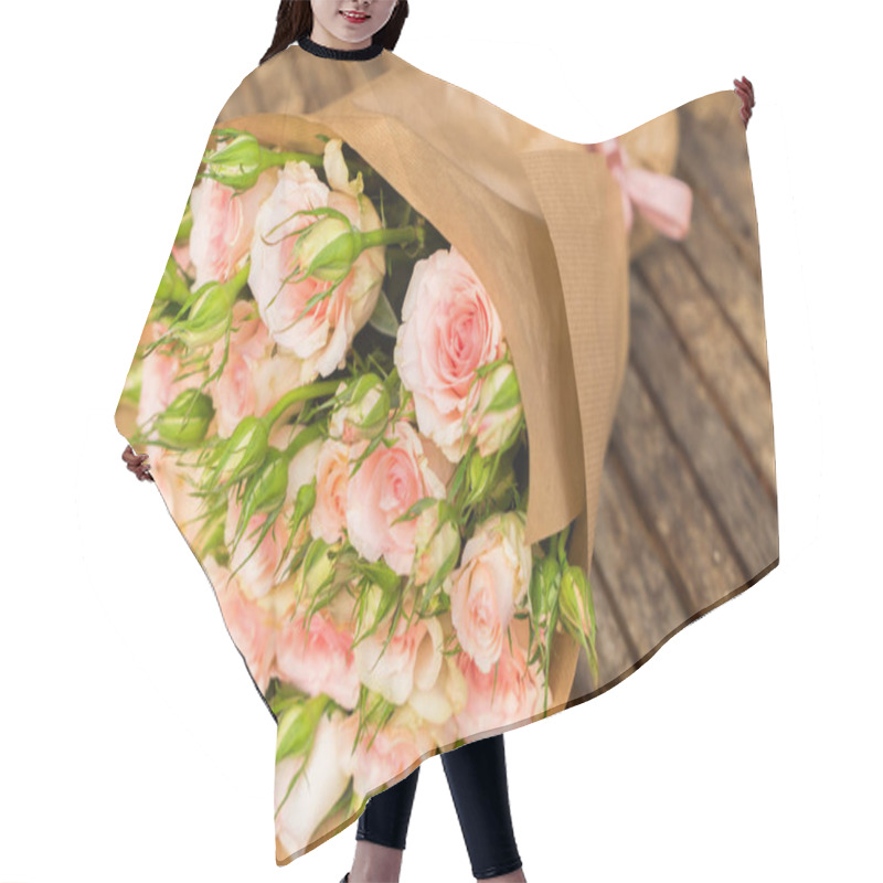 Personality  Violet Blooming Roses Hair Cutting Cape