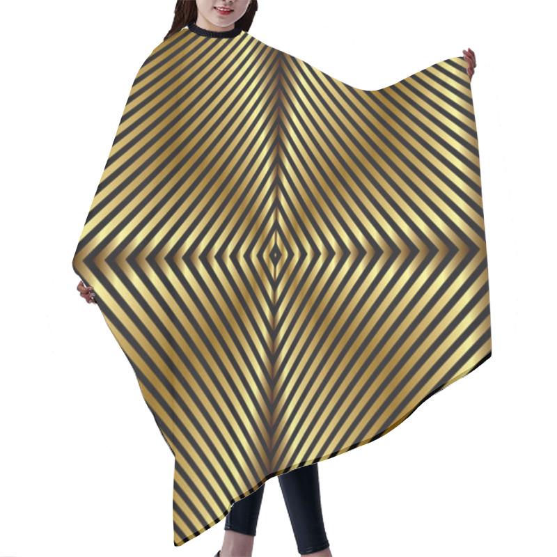 Personality  Golden Stripes Background. Hair Cutting Cape