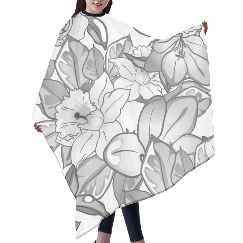 Personality  Seamless Pattern With Beautiful Floral Elements Hair Cutting Cape