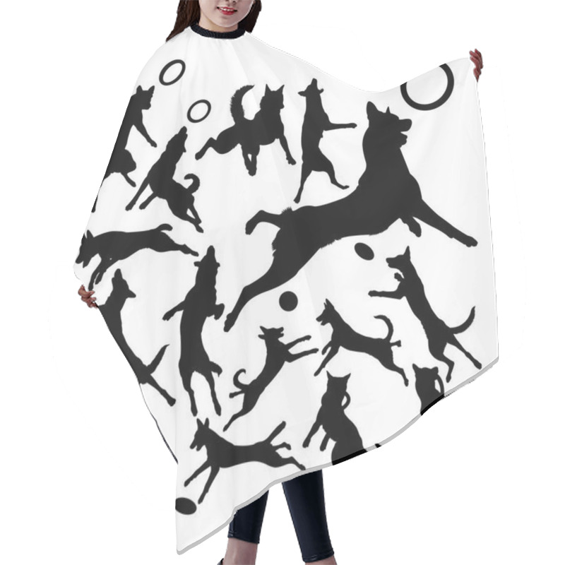 Personality  Malinois Belgian Shepherd Dog Silhouettes. Good Use For Symbol, Logo, Web Icon, Mascot, Sign, Or Any Design You Want. Hair Cutting Cape