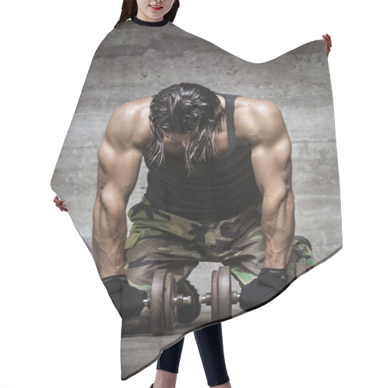 Personality  Tired Muscle Athlete Hair Cutting Cape