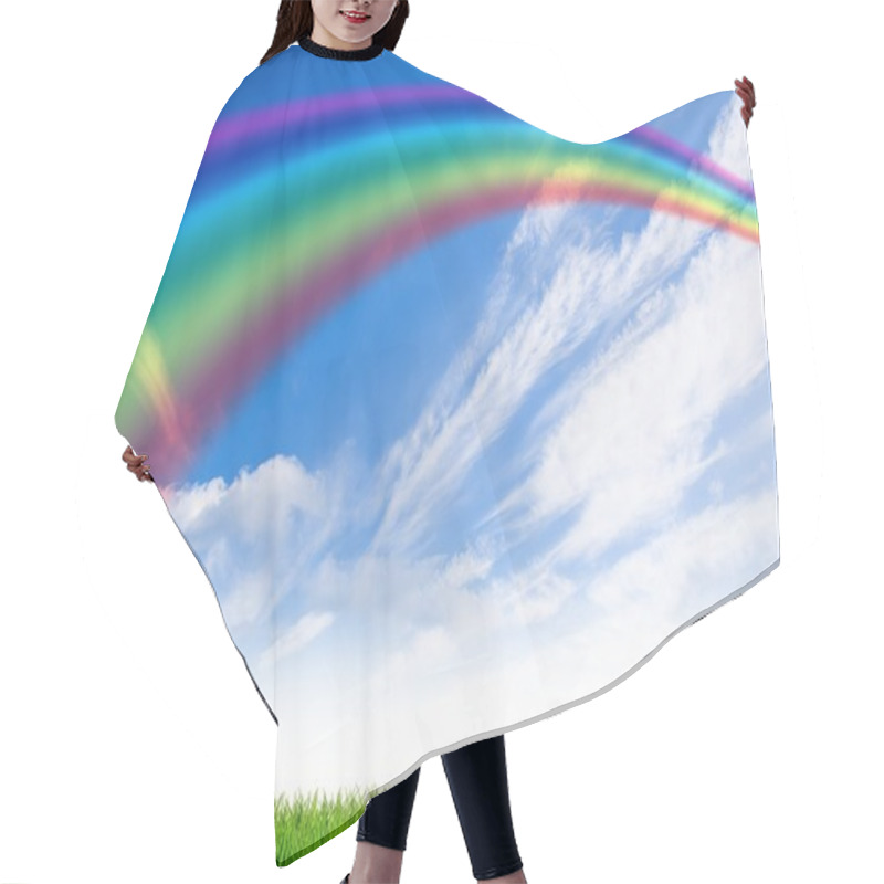 Personality  Sky And Rainbow Hair Cutting Cape