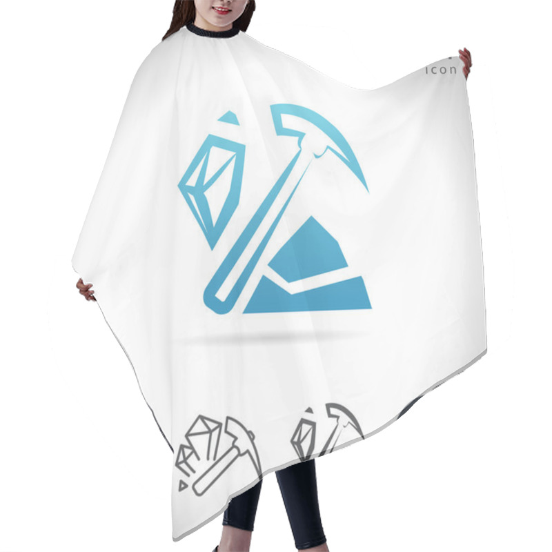 Personality  Geology Blue Icon Hair Cutting Cape