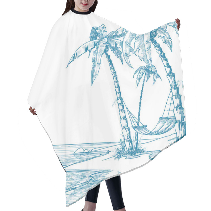 Personality  Tropical Beach Hair Cutting Cape