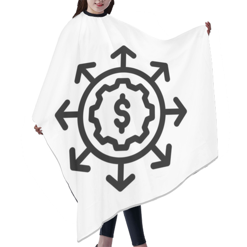 Personality  Dollar Setting Vector Illustration On A Transparent Background.Premium Quality Symbols.Glyphs Icon For Concept And Graphic Design. Hair Cutting Cape