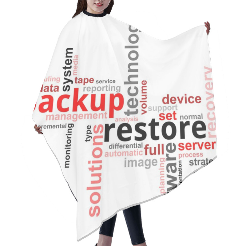 Personality  Word Cloud - Backup Restore Hair Cutting Cape