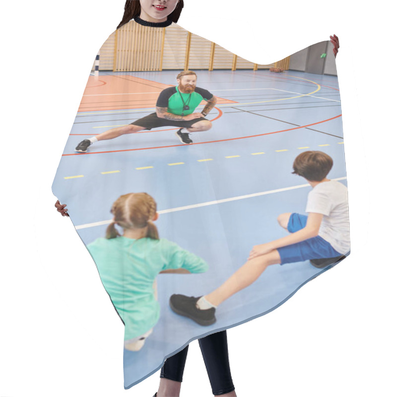 Personality  A Diverse Group Of Children Working Out In Gym Hair Cutting Cape