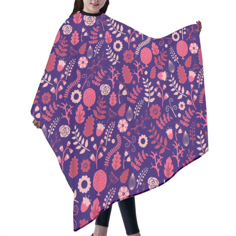 Personality  Floral Seamless Pattern Hair Cutting Cape