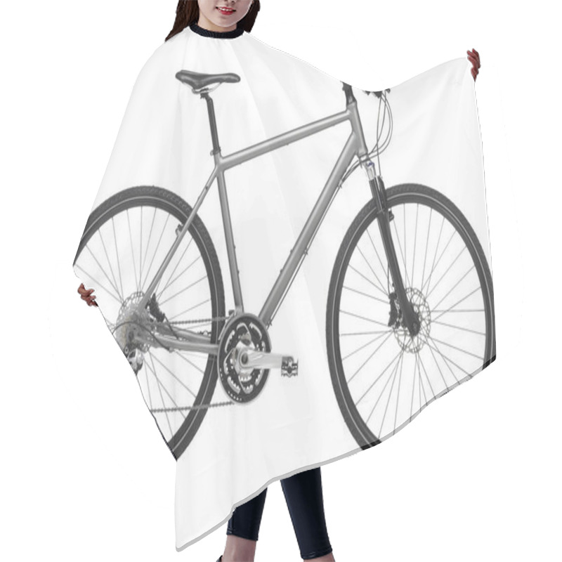 Personality  Sports Bike Isolated On White Background Hair Cutting Cape