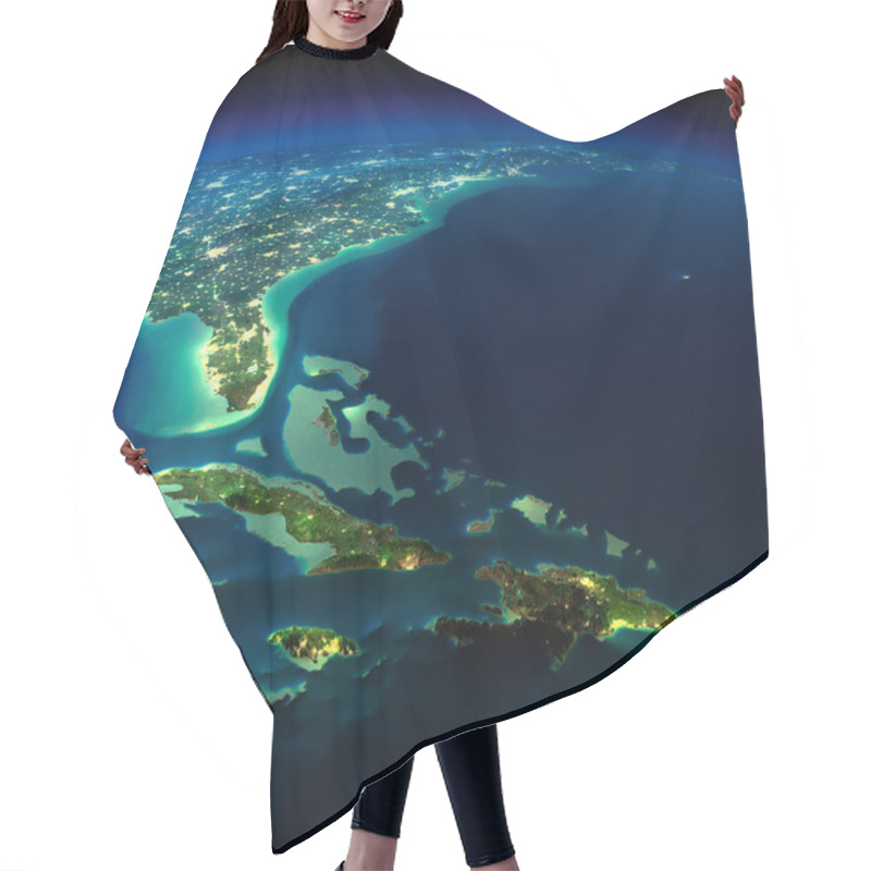 Personality  Night Earth. Bermuda Triangle Area Hair Cutting Cape