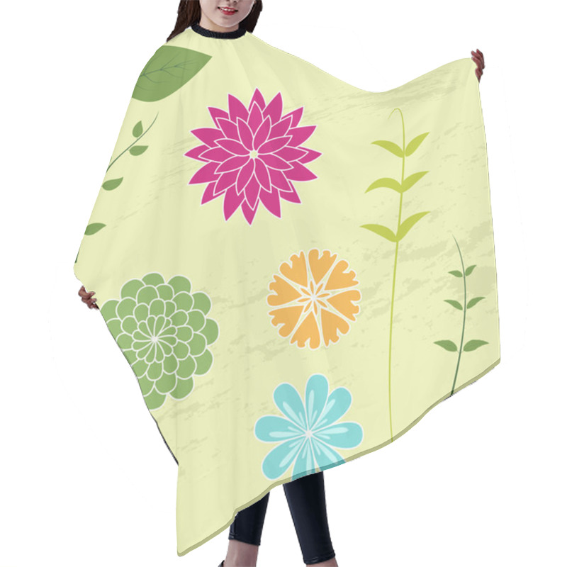 Personality  Spring Flowers Hair Cutting Cape