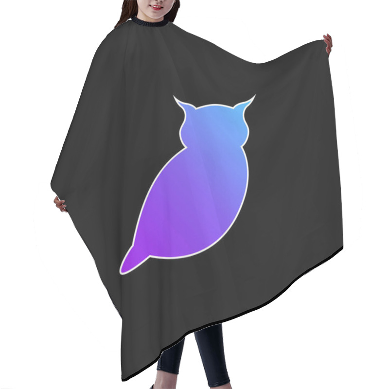 Personality  Big Owl Blue Gradient Vector Icon Hair Cutting Cape