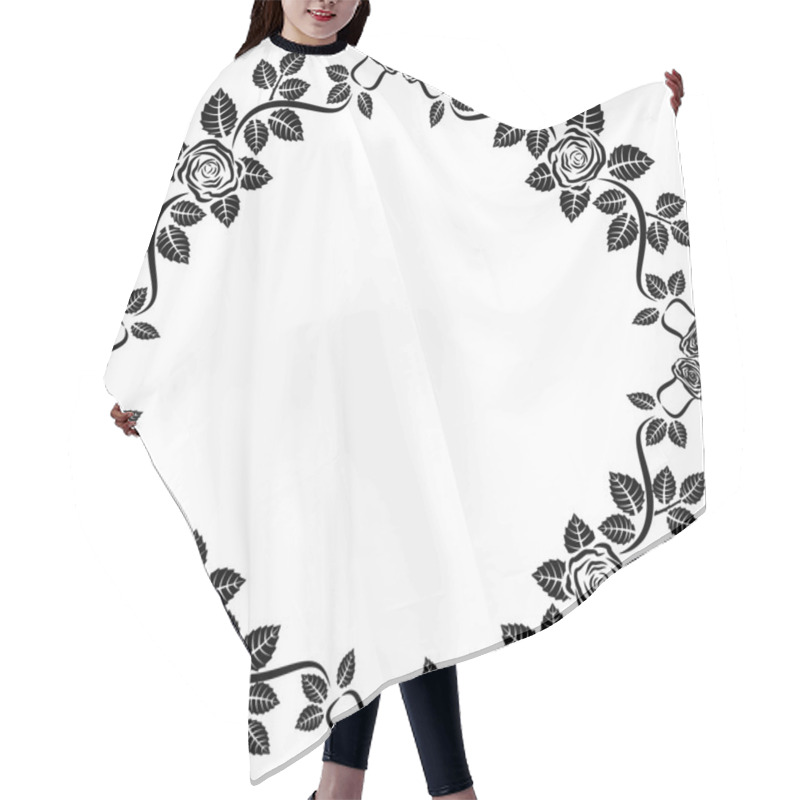 Personality  Isolated Rose Frame Hair Cutting Cape