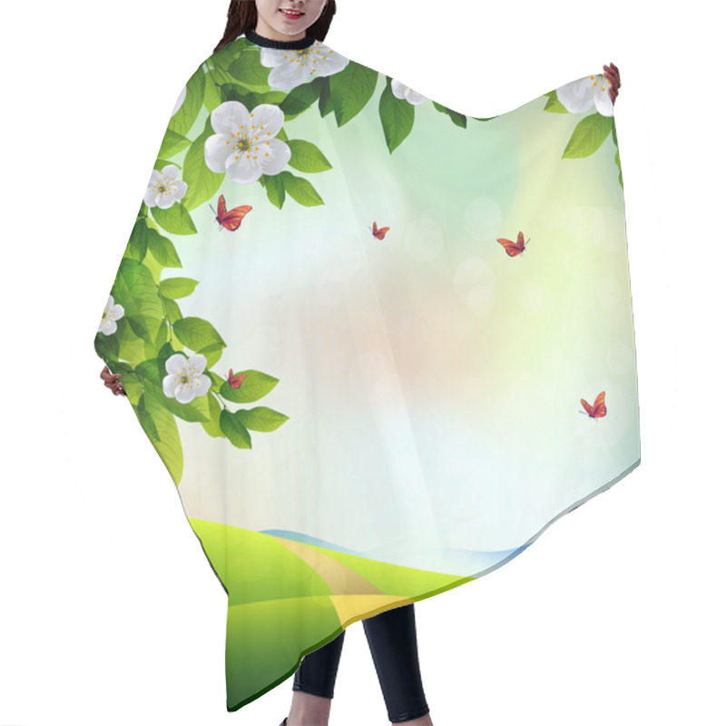 Personality  Beautiful Spring Background Hair Cutting Cape