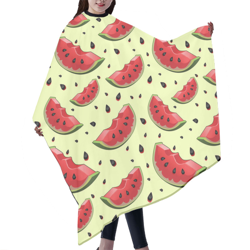 Personality  Seamless Background With Watermelon Slices Hair Cutting Cape