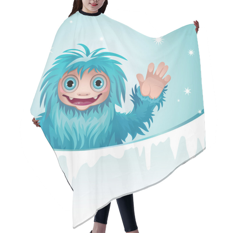 Personality  Winter Monster Yeti Hair Cutting Cape