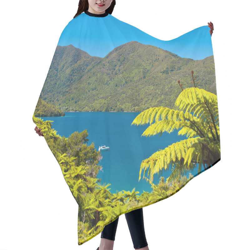 Personality  Tree Ferns And Blue Water Hair Cutting Cape