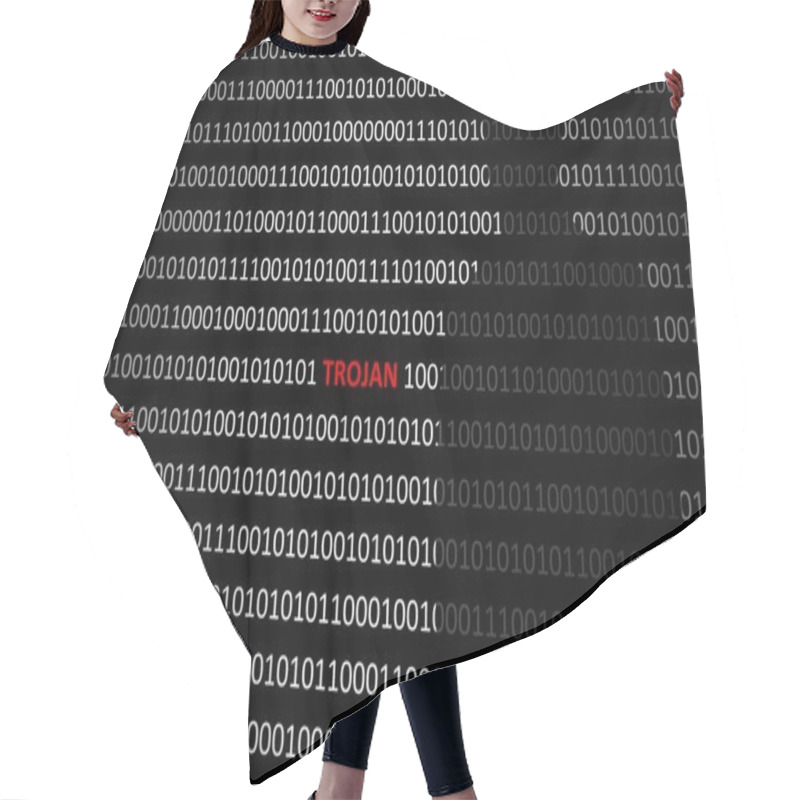 Personality  Anonymous Hacker Without Face And Trojan Horse Virus Background Hair Cutting Cape