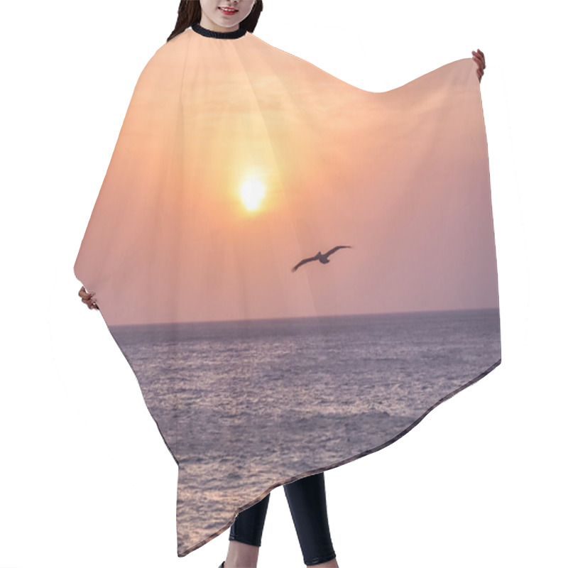 Personality  Beautiful Sunset Over The Sea Hair Cutting Cape