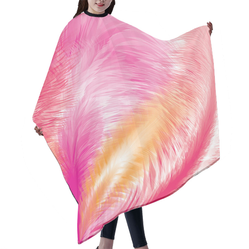 Personality  Pink Feathers Seamless Pattern Hair Cutting Cape