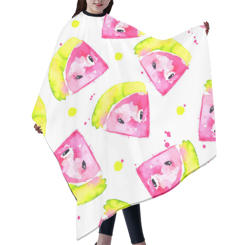 Personality  Hand Drawn Pink Watermelons Hair Cutting Cape