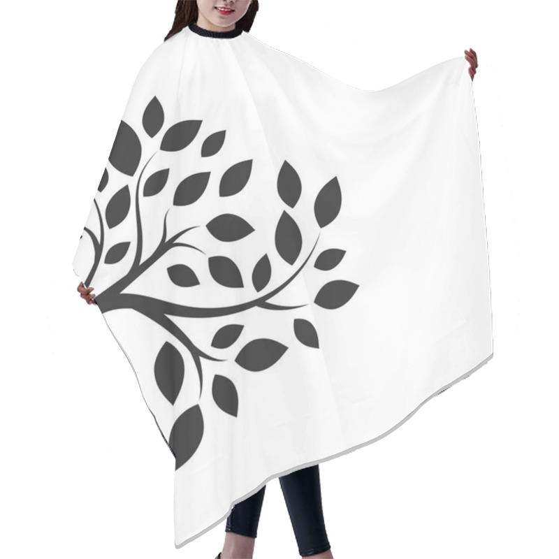 Personality  Tree Branch Vector Ilustration Design Template Hair Cutting Cape