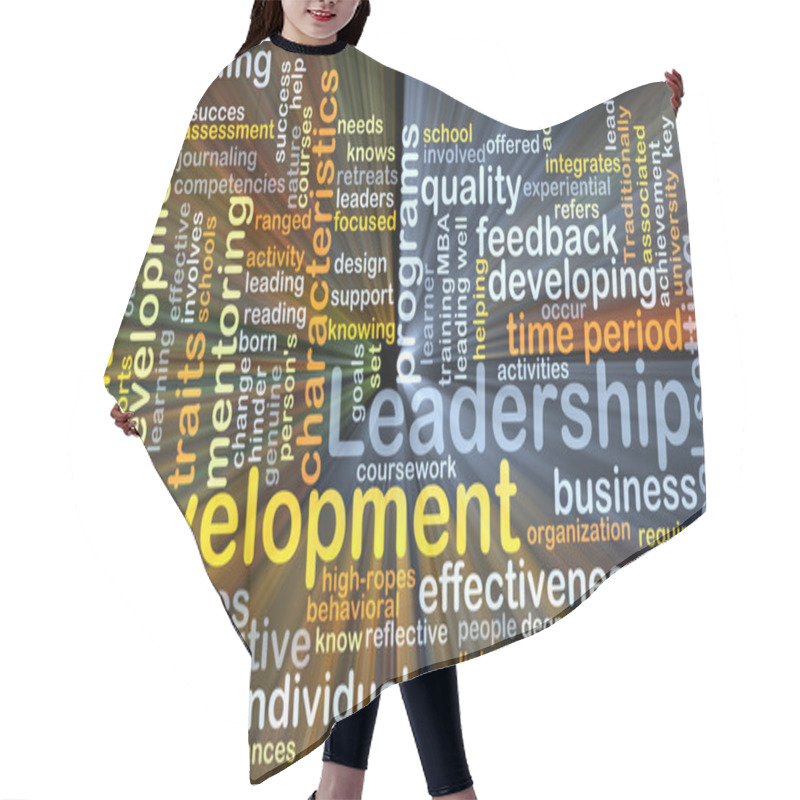 Personality  Leadership Development Background Concept Glowing Hair Cutting Cape