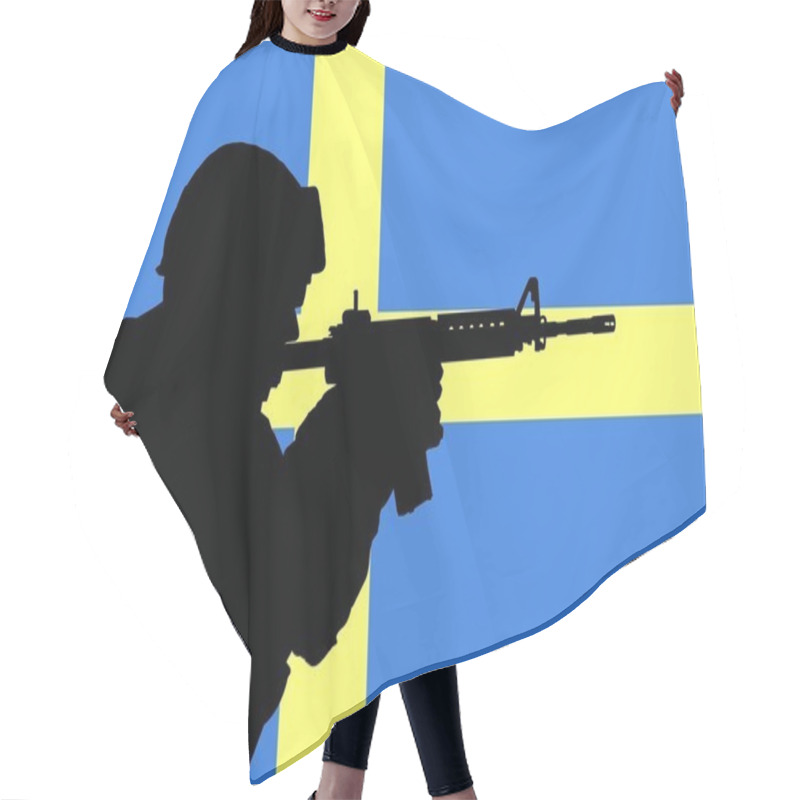 Personality  Swedish soldier 2 hair cutting cape