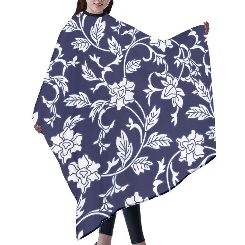 Personality  Chinese Style Blue And White Ornament.  Hair Cutting Cape