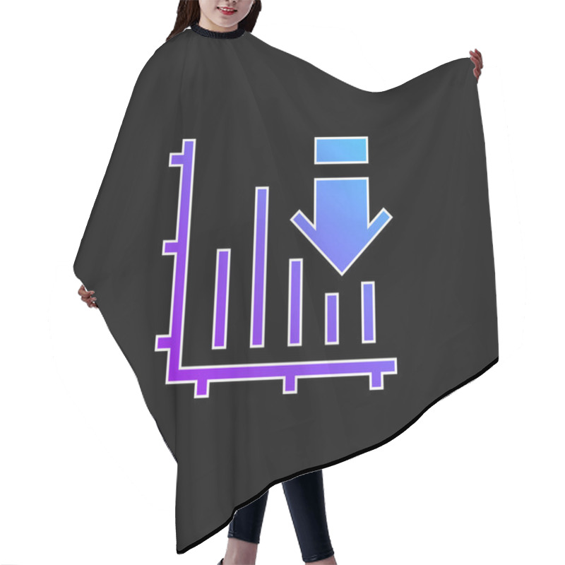 Personality  Bar Graph Blue Gradient Vector Icon Hair Cutting Cape