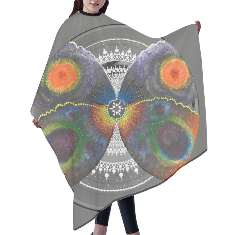 Personality  Colourful Mandala Art Hair Cutting Cape