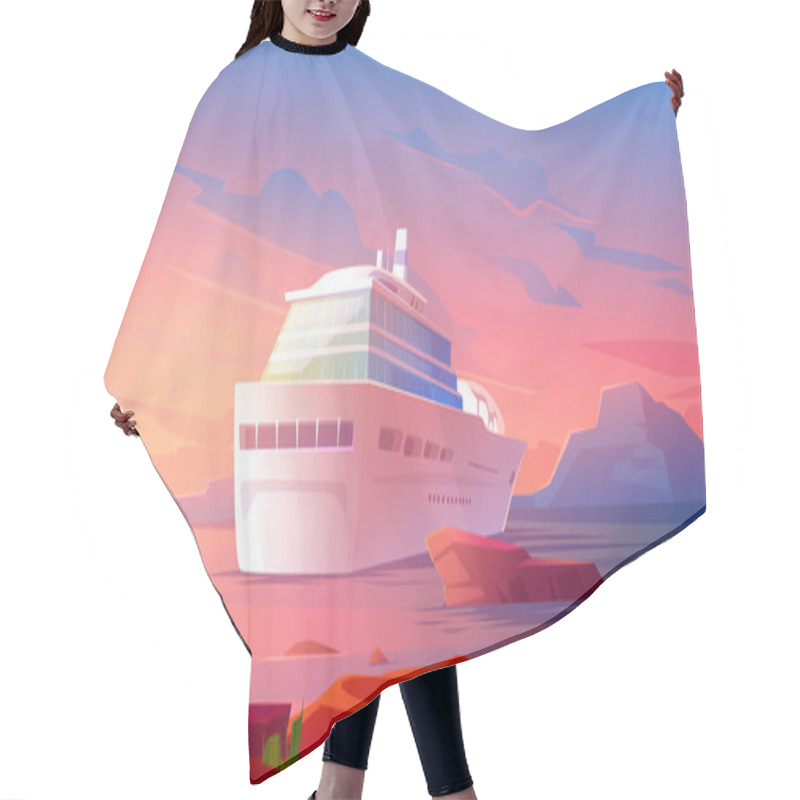 Personality  Summer Luxury Vacation On Cruise Ship At Sunset Hair Cutting Cape