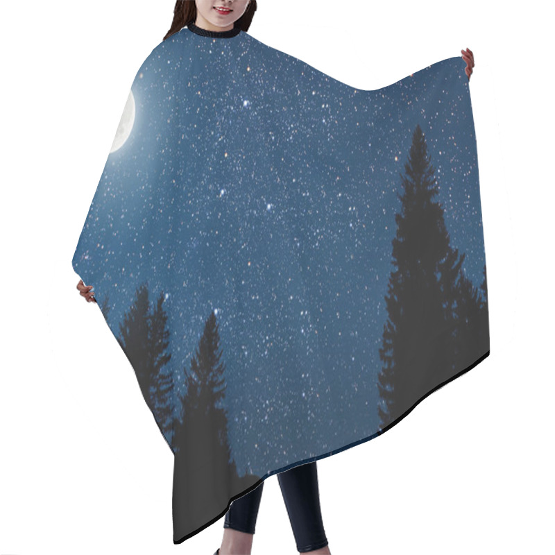 Personality  Backgrounds Night Sky With Stars And Clouds. Hair Cutting Cape